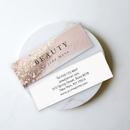 Modern Glitter Salon Mini Affärskort Mini Visitkort