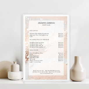 Modern Glitter Salon Pris lista Poster
