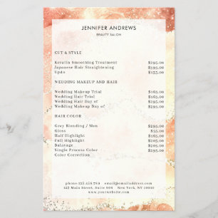 Modern Glitter Salon Pris    ListFlyer Flygblad