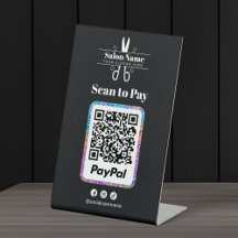 Modern Glitter Salon Skanna för att betala Paypal 