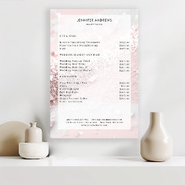 Modern Glitter Salong Prislista Poster