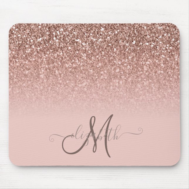 Modern Glitter Sequin Ombre Coola Monogram Musmatta (Framsidan)
