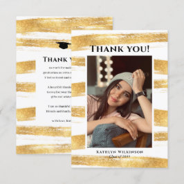 Modern Glitter Watercolor Push Foto GRAD Guld Tack Kort