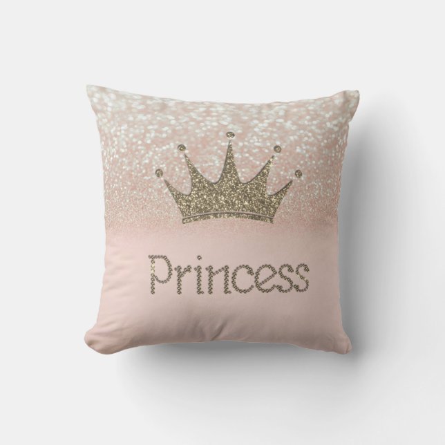 Modern Glittertiara,Prinsessa, Glitter Bokeh Kudde (Framsida)