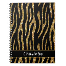 Modern glittery Guld Tiger Rand