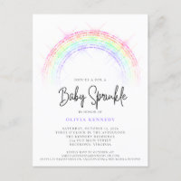 Modern gnikling Rainbow Baby Sprinkle Baby Shower