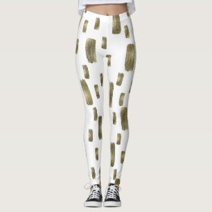 Modern Gnistra för färgpensel Guld-kopparpensel Leggings