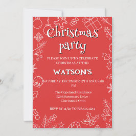 modern Gnistra och Cheer: jul party Inbjudningar