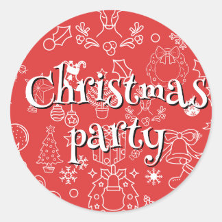 modern Gnistra och Cheer: jul party Runt Klistermärke
