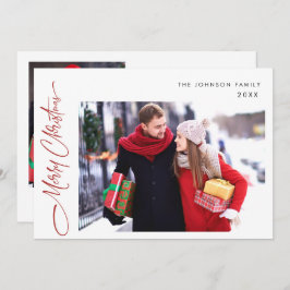 Modern God jul 2-PHOTO Hälsning QR-kod Julkort