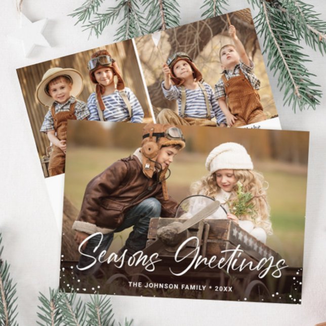 Modern God jul 3 PHOTO Hälsning Julkort (Skapare uppladdad)