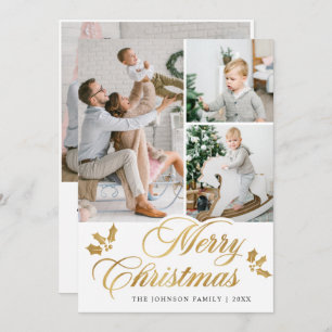 Modern God jul 4 PHOTO Hälsning Julkort