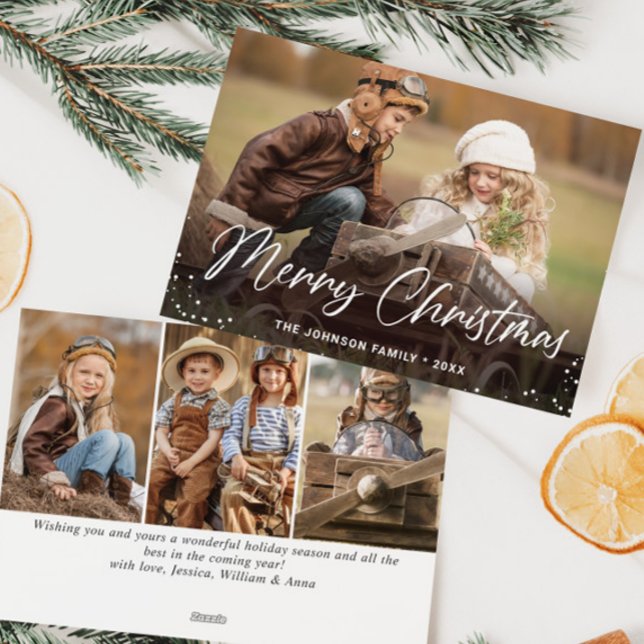 Modern God jul 4 PHOTO Hälsning Julkort (Skapare uppladdad)