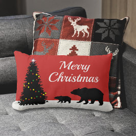 Modern God jul Bears Lumbarkudde