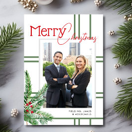 Modern God jul Business Photo Julkort