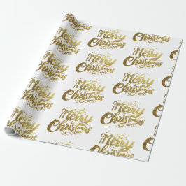 Modern God jul Elegant Guld Script Helgdag Presentpapper