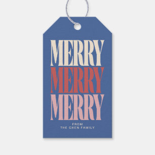 Modern God Jul Familj Presentetikett