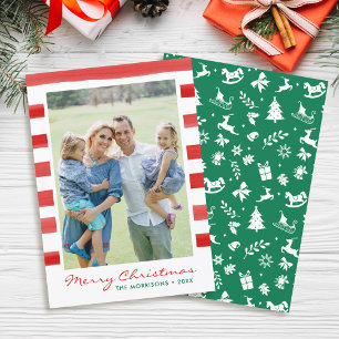 Modern God jul Family Photo Helgdag Julkort