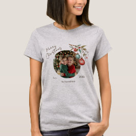 Modern God jul Family Photo Keepsak T Shirt