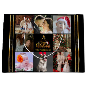 Modern God jul Family Photo Rustic