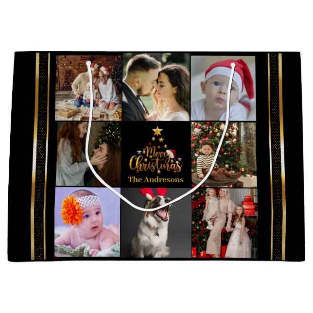 Modern God jul Family Photo Rustic (Framsidan)