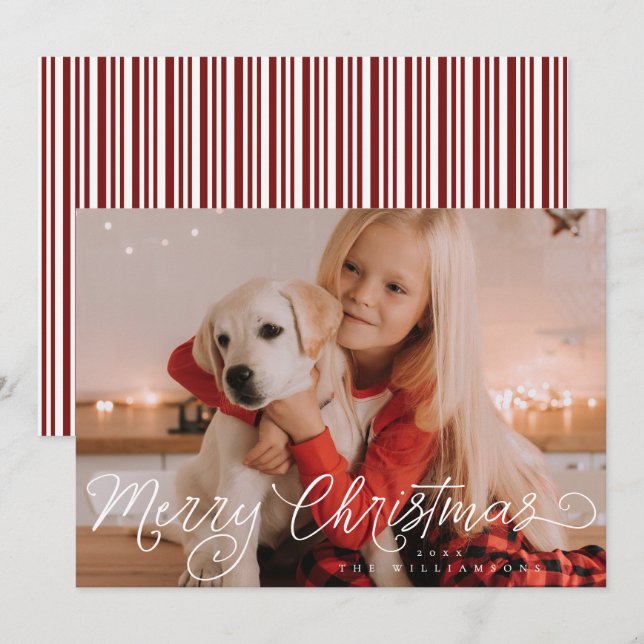 Modern God jul-foto Julkort (Fram/baksida)