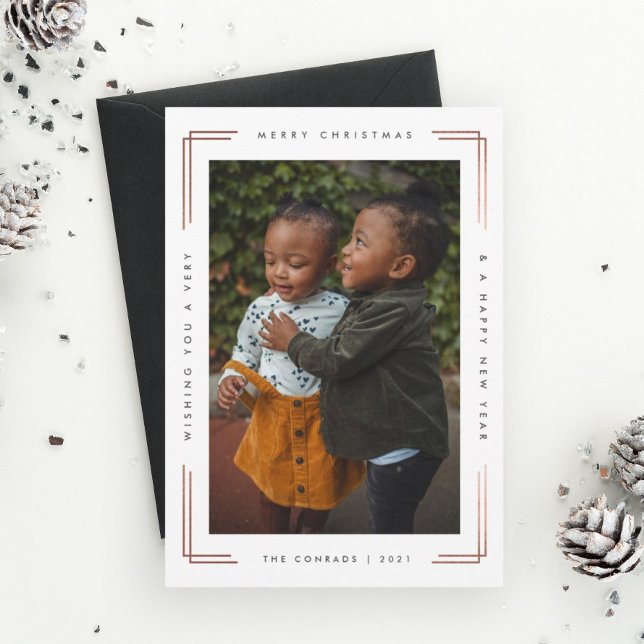 Modern god jul-fotokort ett bild kort (Skapare uppladdad)