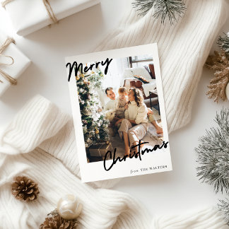 Modern God jul-fotokort för Anpassade Inbjudningar