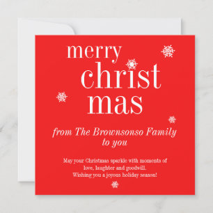 Modern God Jul från familjen till dig Julkort