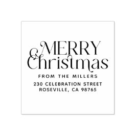 Modern God jul från Returadressen Familj Stämpel