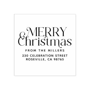 Modern God jul från Returadressen Familj Stämpel