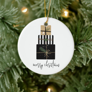 Modern God jul Gifts Helgdag Julgransprydnad Keramik