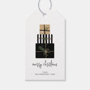 Modern God jul Gifts Helgdag Presentetikett