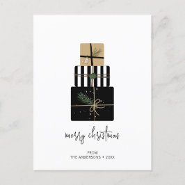 Modern God jul Gifts Helgdag Vykort