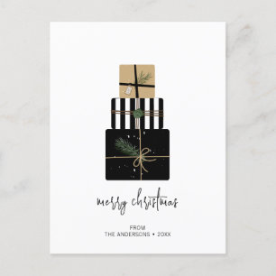 Modern God jul Gifts Helgdag Vykort