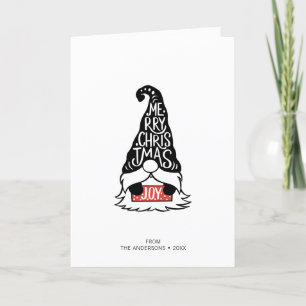 Modern God jul Gnome Helgdag Card Helgkort