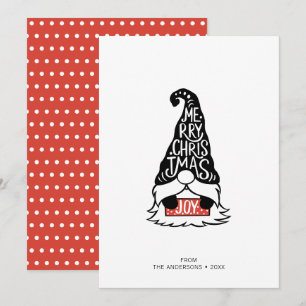 Modern God jul Gnome Julkort