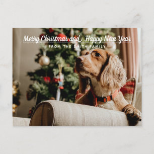 Modern God jul & Gott nytt år-fotokort Helg Vykort