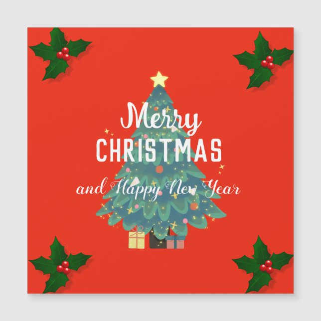 Modern god jul & gott nytt år semester  (Framsida)