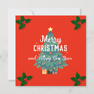 Modern god jul & gott nytt år semester julkort
