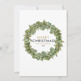 Modern God jul Greenery Garland Julkort