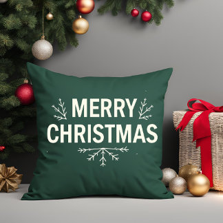 Modern God jul Grönt-skriptfamilj Kudde