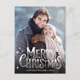 Modern God jul Helgdag PHOTO Hälsning Vykort