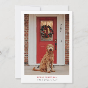 Modern God jul Hund-fotokort Tack Kort