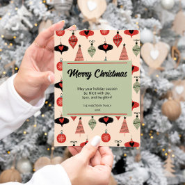 Modern god jul i mitten av århundradet julkort