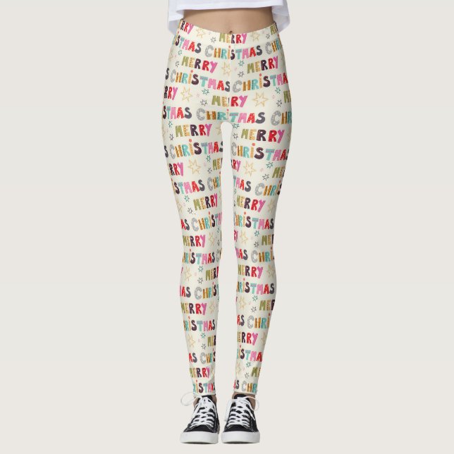 Modern God jul Leggings (Framsida)