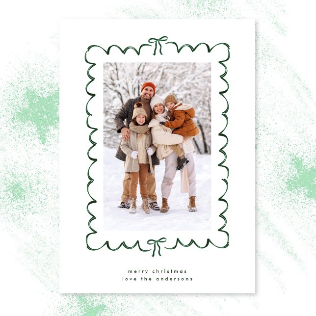 Modern God jul nuvarande menyfliksfoto Julkort (Skapare uppladdad)