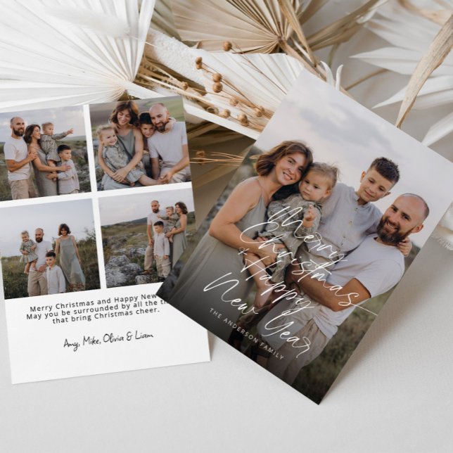 Modern God jul och Gott nytt år Julkort (Skapare uppladdad)