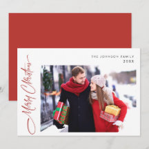 Modern God jul One PHOTO Hälsning