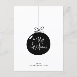 Modern God jul Ornament Helgdag Vykort